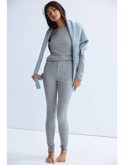 H&M - Women Grey Pointelle Top With Leggings