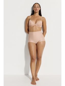 H&M - Women Beige Medium Shape Microfibre Boxer Briefs