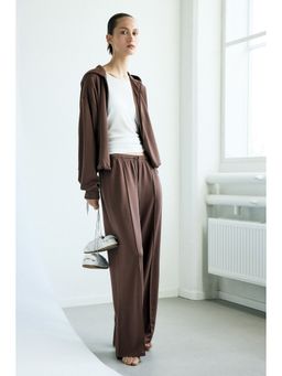 H&M - Women Brown Viscose-Blend Drawstring Pyjama