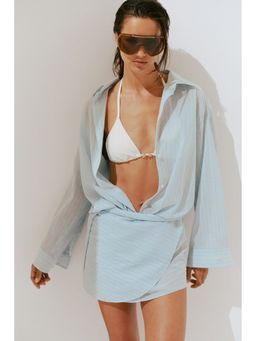 H&M - Women Turquoise Mini Cotton Sarong