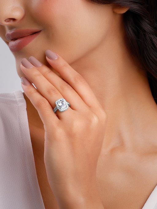 GIVA 925 Sterling Silver Classic Solitaire Adjustable Ring for women(ADJUSTABLE)