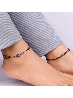GIVA - Sterling Silver Evil Eye Anklet for Womens and Girls