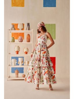 Sage By Mala - White Printed Paloma Dress