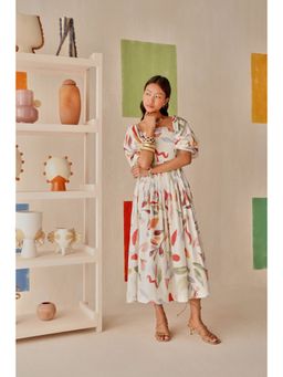 Sage By Mala - White Printed Prado Dress