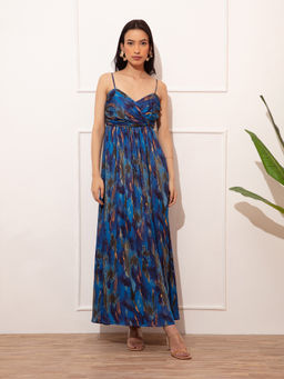 RSVP by Nykaa Fashion - Multicolor Sweetheart Abstract Maxi Dress