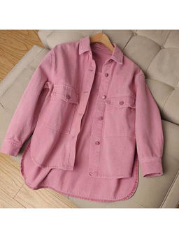 MISS MOSA BY AKANKSHA - Pink Deral Denim Jacket