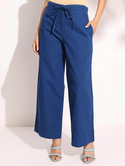 Fabindia - Women Navy Solid Pant