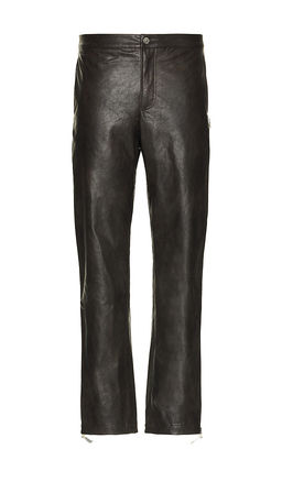 Advisory Board Crystals - Aged Faux Leather Zip Pant