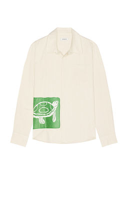 FLANEUR - Embroidered Turtle Shirt