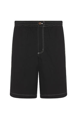 Metalwood Studio - Contrast Stitch Elastic Waist Short