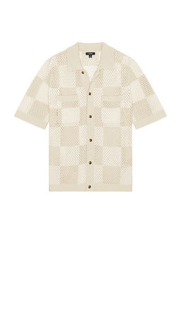 Reiss - Alfred Open Knit Button Down Shirt