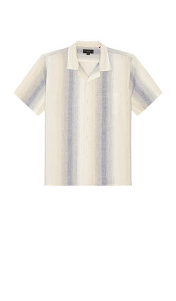 Vince - Marina Stripe Short Sleeve Cabana Shirt