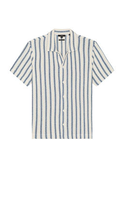 Vince - Beach Stripe Knit Button Down Shirt