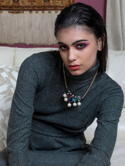 Odette - Gold Tome Chain with Multicoloured Stones Embellishments