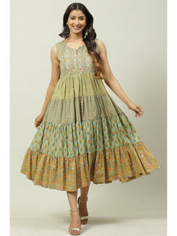 Biba - Green Flared Dress