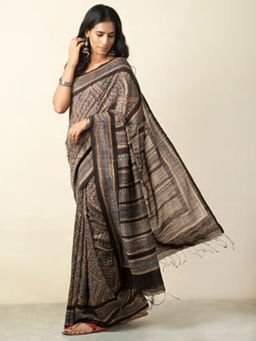 Fabindia - Silk Dabu Print Sari