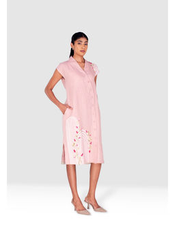 Kaveri - Pink Arch Maze Midi Dress