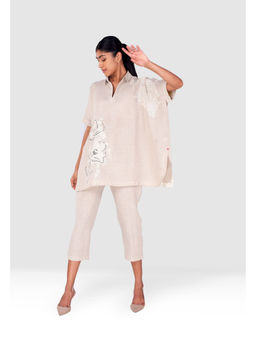 Kaveri - Nude Pindrop Square Co-Ord (Set of 2)