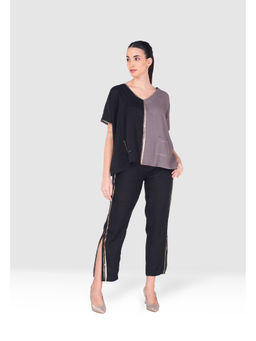 Kaveri - Black Gilded Edge Co-Ord (Set of 2)