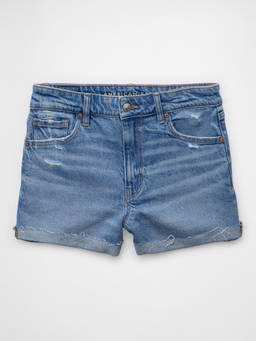 American Eagle - Stretch Denim Blue Mom Shorts