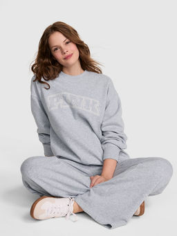 Victoria's Secret - Grey Ivy Fleece Oversized Crew Sweatshirt