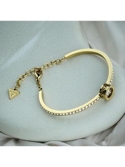 Guess - Solitaire Gold-Plated Stainless Steel Bracelet For Women