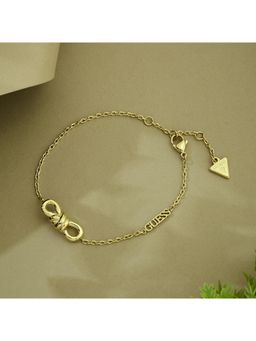 Guess - Modern Love Gold-Plated Stainless Steel Bracelet For Women