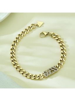 Guess - Arm Party Gold-Plated Stainless Steel Bracelet For Women (L)