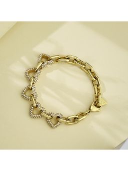 Guess - Beloved Gold-Plated Stainless Steel Bracelet For Women (S)