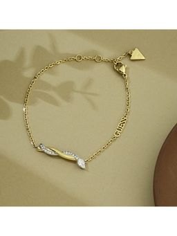 Guess - Twist Gold-Plated Stainless Steel Bracelet For Women