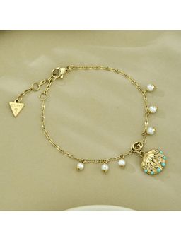 Guess - Seashell Gold-Plated Stainless Steel Bracelet For Women (S)