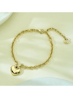 Guess - Crazy In Love Gold-Plated Stainless Steel Bracelet For Women (S)