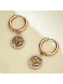 Guess - Life In 4G Gold-Plated Stainless Steel Earrings For Women