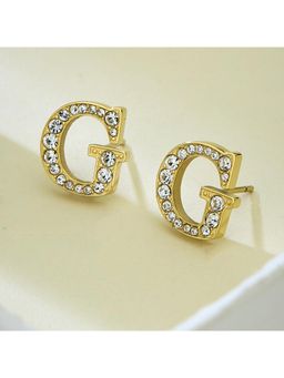 Guess - Studs Party Gold-Plated Stainless Steel Earrings For Women