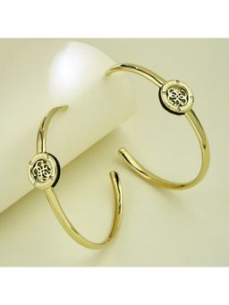 Guess - 4G Loop Gold-Plated Stainless Steel Earrings For Women