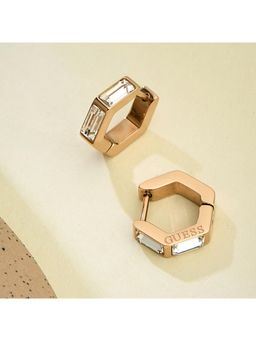 Guess - Huggie Me Gold-Plated Stainless Steel Earrings For Women