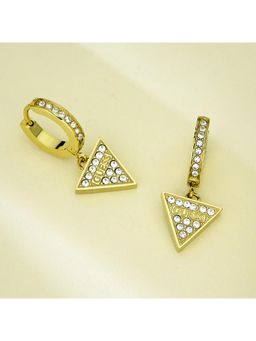 Guess - Huggie Me Gold-Plated Stainless Steel Earrings For Women