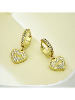 Guess - Huggie Me Gold-Plated Stainless Steel Earrings For Women