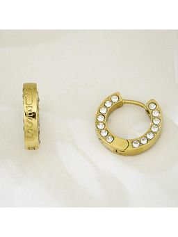 Guess - Circle Lights Gold-Plated Stainless Steel Earrings For Women