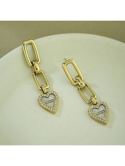 Guess - Love Me Tender Gold-Plated Stainless Steel Earrings For Women