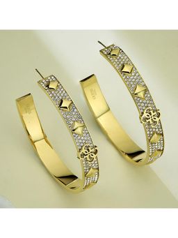 Guess - 4G Forever Gold-Plated Stainless Steel Earrings For Women