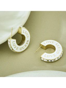 Guess - Love Gold-Plated Stainless Steel Earrings For Women