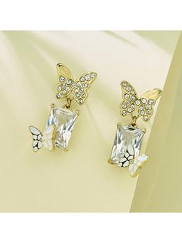 Guess - Chrysalis Gold-Plated Stainless Steel Earrings For Women