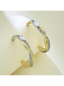 Guess - Twist Gold-Plated Stainless Steel Earrings For Women