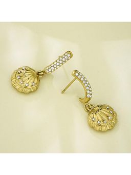 Guess - Seashell Gold-Plated Stainless Steel Earrings For Women