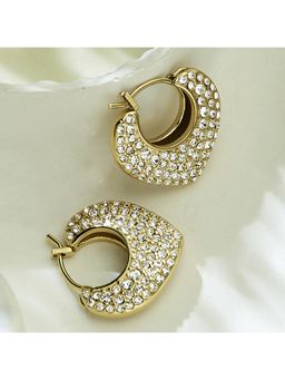Guess - Crazy In Love Gold-Plated Stainless Steel Earrings For Women