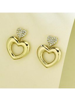 Guess - Crazy In Love Gold-Plated Stainless Steel Earrings For Women
