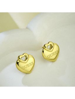 Guess - Crazy In Love Gold-Plated Stainless Steel Earrings For Women