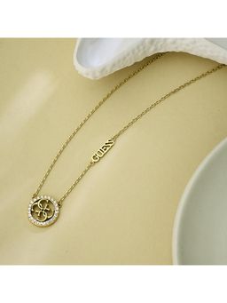 Guess - Life In 4G Necklace For Women, Stainless Steel, Anti-Tarnish, Gold-Plated