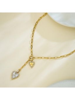Guess - Love Me Tender Gold-Plated Stainless Steel Necklace For Women